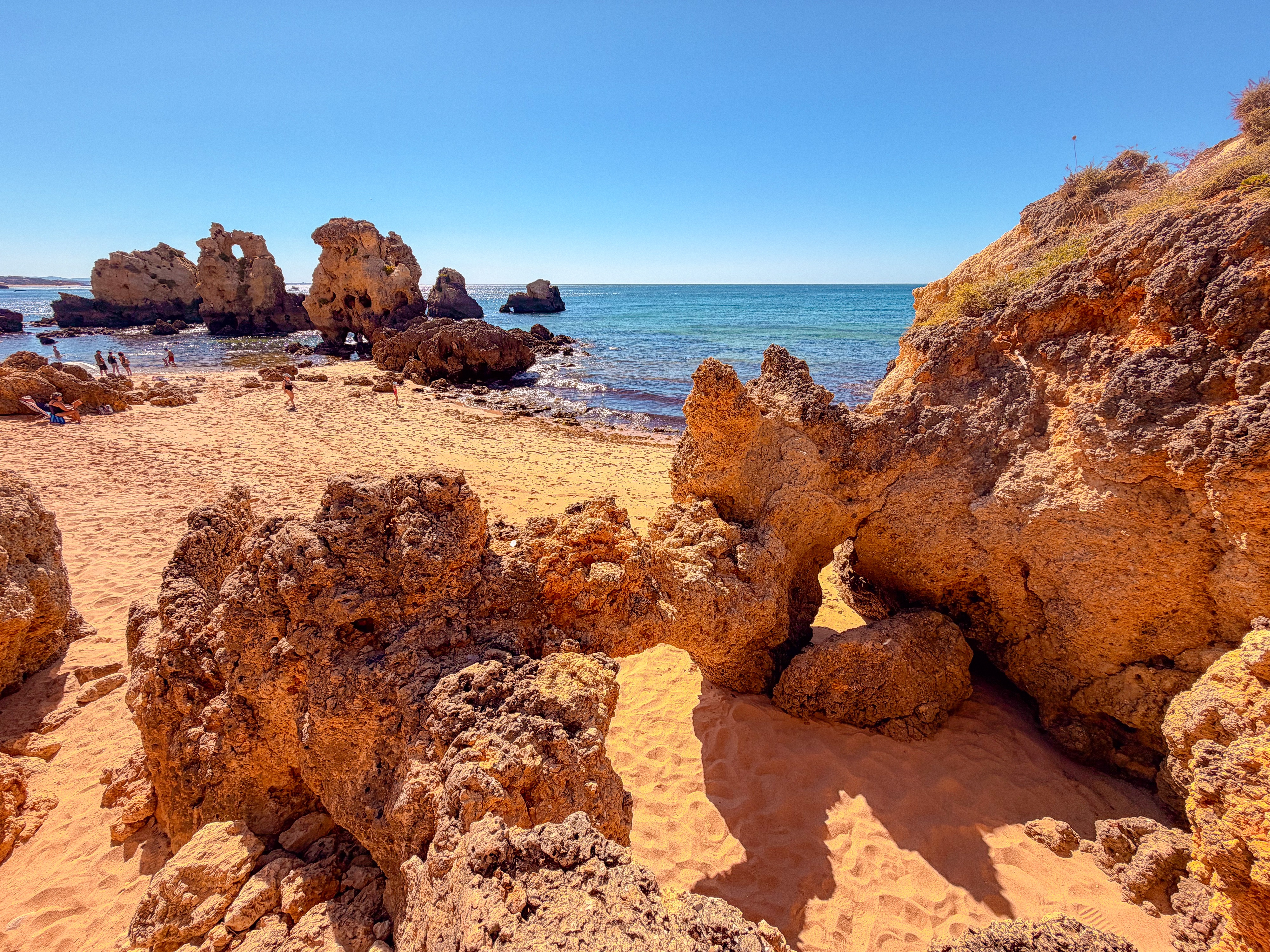 Sea caves Algarve rock arches