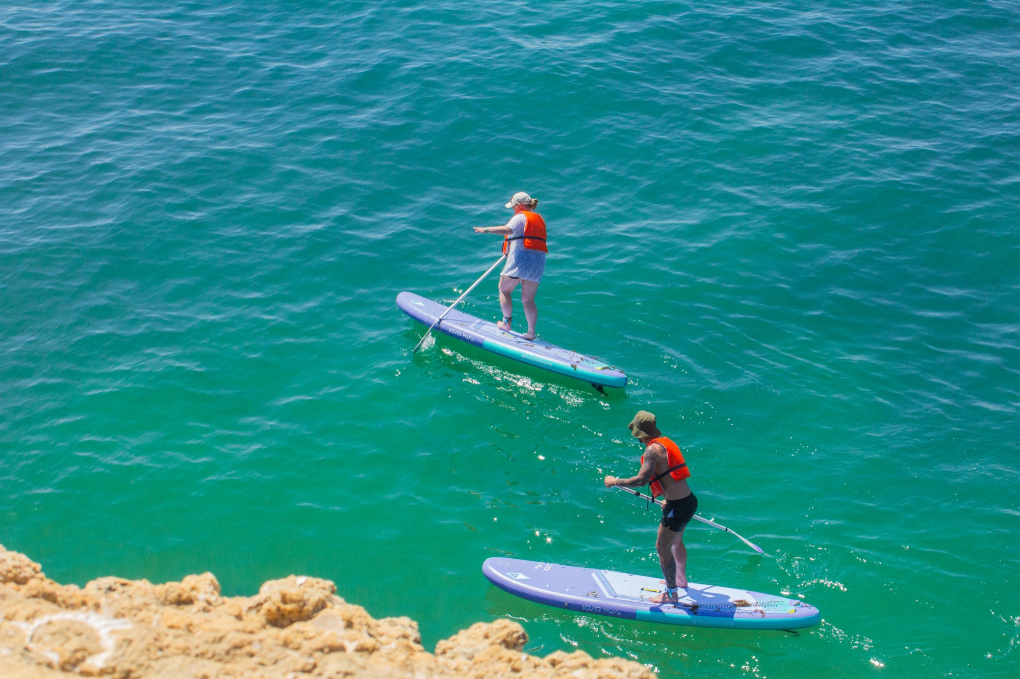 SUP paddleboard Albufeira cliffs